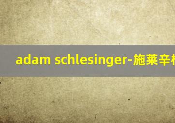 adam schlesinger-施莱辛格adam